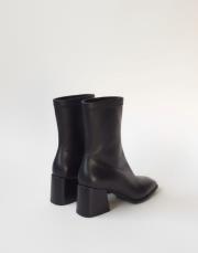 square küt burun streç siyah deri bot siyah 2