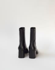 square küt burun streç siyah deri bot siyah 4