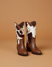 western kovboy kürk detaylı taba deri bot taba 2