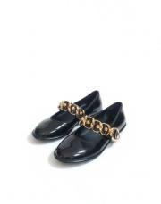 113 yuvarlak burun toka detaylı siyah rugan babet siyah rugan 3