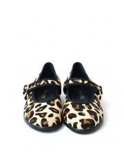 114 yuvarlak burun toka detaylı leopar deri babet leopar 2