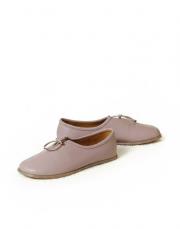 121 yuvarlak burun lastik detaylı vizon deri babet vizon 3