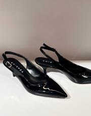 being birinci sınıf vegan deri sivri kalıp siyah