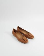 127 köşe burun plisefiyonk detaylı taba deri babet taba