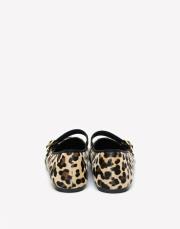 veroni yuvarlak burun toka detaylı vegan deri babet leopar 3