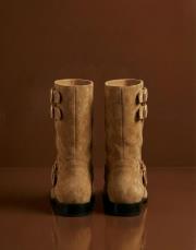 tekado toka detaylı küt burun süet çizme taba 4