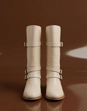 triole vegan deri toka detaylı bot bej 2