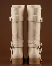 triole vegan deri toka detaylı bot bej 3