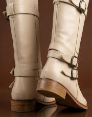 triole vegan deri toka detaylı bot bej 4