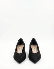 smart vegan süet sivri burun topuklu ayakkabı siyah 6