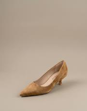 depart vegan süet sivri burun topuklu ayakkabı taba 6