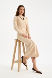 slıde toka detaylı vegan süet sivri burun topuklu ayakkabı kahve 6