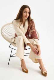 slıde toka detaylı vegan süet sivri burun topuklu ayakkabı taba 6