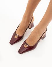 askilov  birinci sınıf vegan rugan köşeli burun bordo