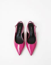 rozhex birinci sınıf ithal rugan deri sivri kalıp fuşya