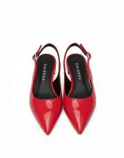 rozhex birinci sınıf ithal rugan deri sivri kalıp kırmızı