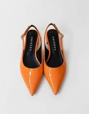 rozhex birinci sınıf ithal rugan deri sivri kalıp turuncu