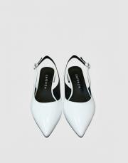 rozhex birinci sınıf ithal rugan deri sivri kalıp beyaz