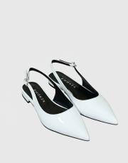 rozhex birinci sınıf ithal rugan deri sivri kalıp beyaz 2