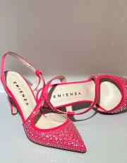 loli mat saten taşlı dekolte abiye ayakkabı sivri kalıptır pembe 2