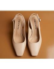 joly ithal birinci sınıf vegan deri kare topuk küt kalıp nude 5