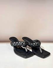 ashley örgü detaylı topuklu ayakkabı siyah