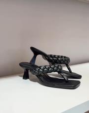 ashley örgü detaylı topuklu ayakkabı siyah 3