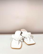 ashley örgü detaylı topuklu ayakkabı beyaz