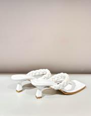 ashley örgü detaylı topuklu ayakkabı beyaz 2