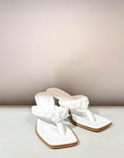 ashley örgü detaylı topuklu ayakkabı beyaz 3