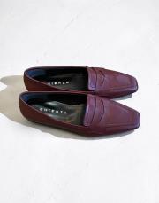 mona ithal birinci sınıf vegan deri köşeli burun babet bordo 2